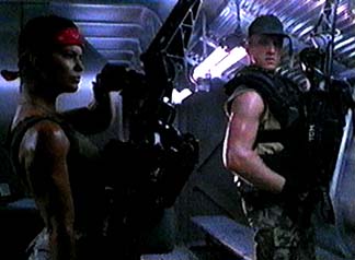 Drake and Vasquez with their Smart Guns